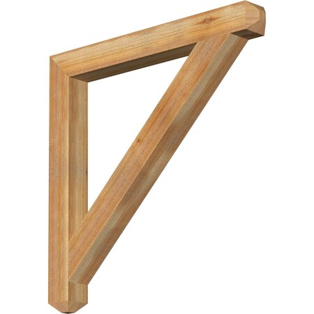 Ekena Millwork Traditional Craftsman Rough Sawn Bracket, Western Red Cedar, 4"W x 38"D x 38"H BKT04X38X38TRA04RWR